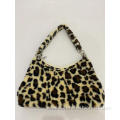 Brown and Black Leopard Pattern Shoulder Bags